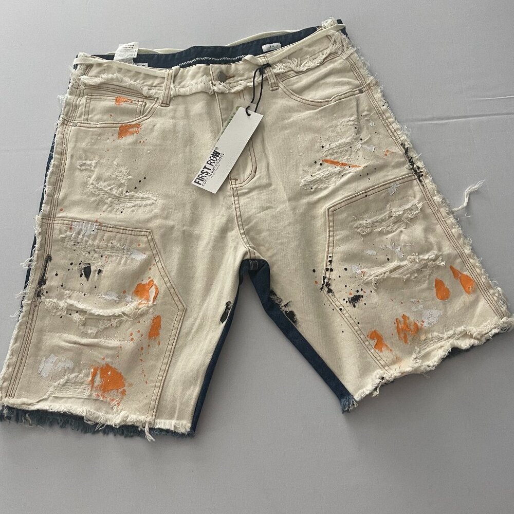 First Row Men's Jean Shorts Size 36 New with Tags 100% Authentic Brand